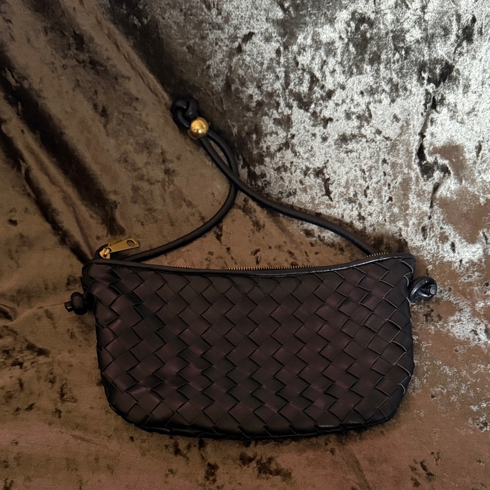 Black Small Turn Pouch vegan leather